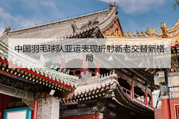 中国羽毛球队亚运表现折射新老交替新格局 | HTH
